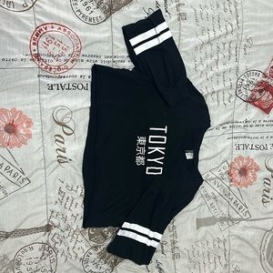 Long Sleeve Crop Top Tee Shirt